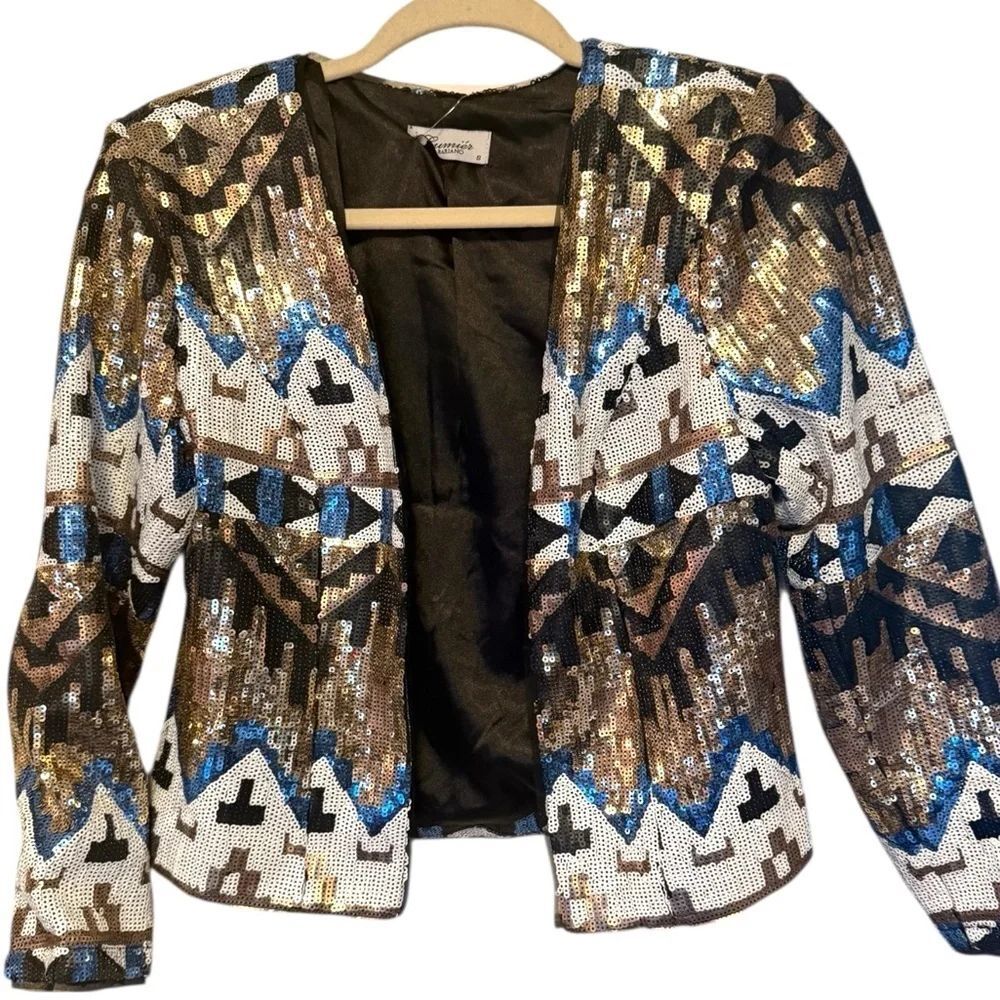 Lumier By Bariano Sequin Embellished Jacket - Multicolor